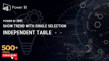 Power BI (हिंदी)-  Show Trend with Single selection, Independent Table