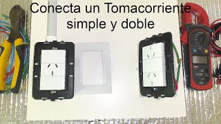 Cómo conectar un tomacorriente simple y doble