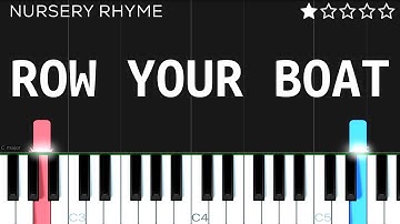 Nursery Rhyme - Row Your Boat | EASY Piano Tutorial