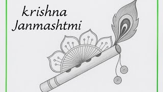 How To Draw Flute Of Krishna2025 Bansuri Drawing  Simple Drawing