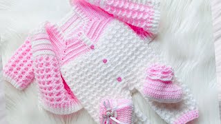 BEAUTIFUL BABY SET with Sweater Cardigan, Overalls, Hat and Booties CROCHET PATTERN various sizes by Crochet for Baby 6,294 views 3 weeks ago 2 hours, 32 minutes