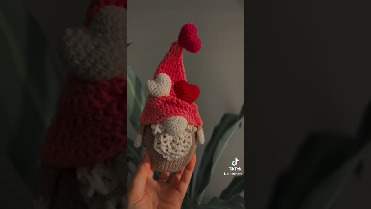 Crochet Hearts Gnome
