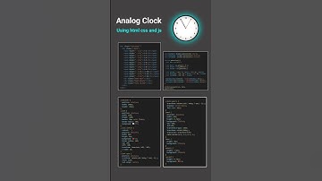 Analog Clock using html css and javascript | How to make analog Clock using html css js #mcawaala