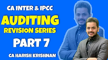 AUDITING REVISION- PART- 7 ( SA-230,240,250,299,610) II CA-INTER & IPCC II CA HARISH KRISHNAN