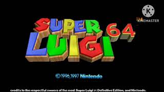 Super Luigi 64 (MOD)  logo remake (1996, 1997 Nintendo) version.