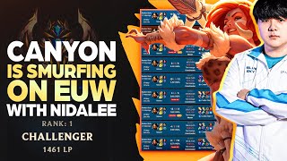 RANK 1 EUW IN 14 DAYS? Canyon Nidalee is Out of This WORLD! *75% WIN RATE*
