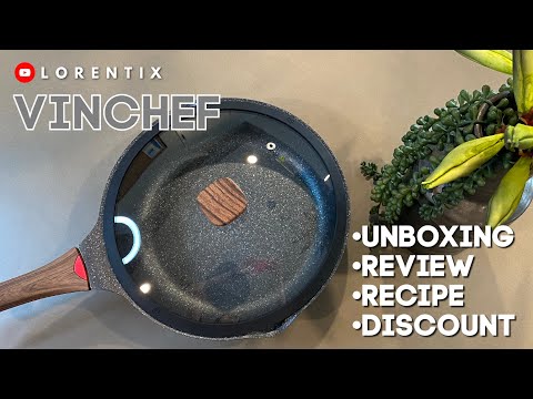 🥘VINCHEF Nonstick Deep Frying Pan Skillet Unboxing Review +