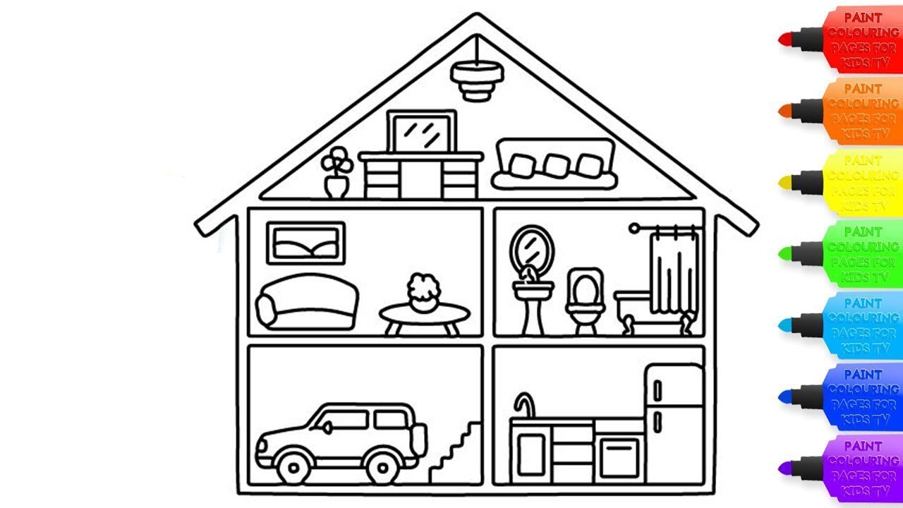 Inside House Coloring Pages Inside House Coloring Pages
