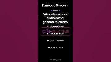 Who is known for his theory of general relativity #quiz #shorts #theory #physics #relativity