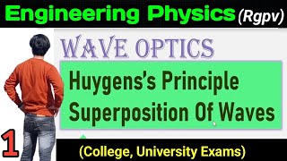 Wave Optics Unit 2 Rgpv Engineering Physics 1 Huygens Principle Superposition Of Waves