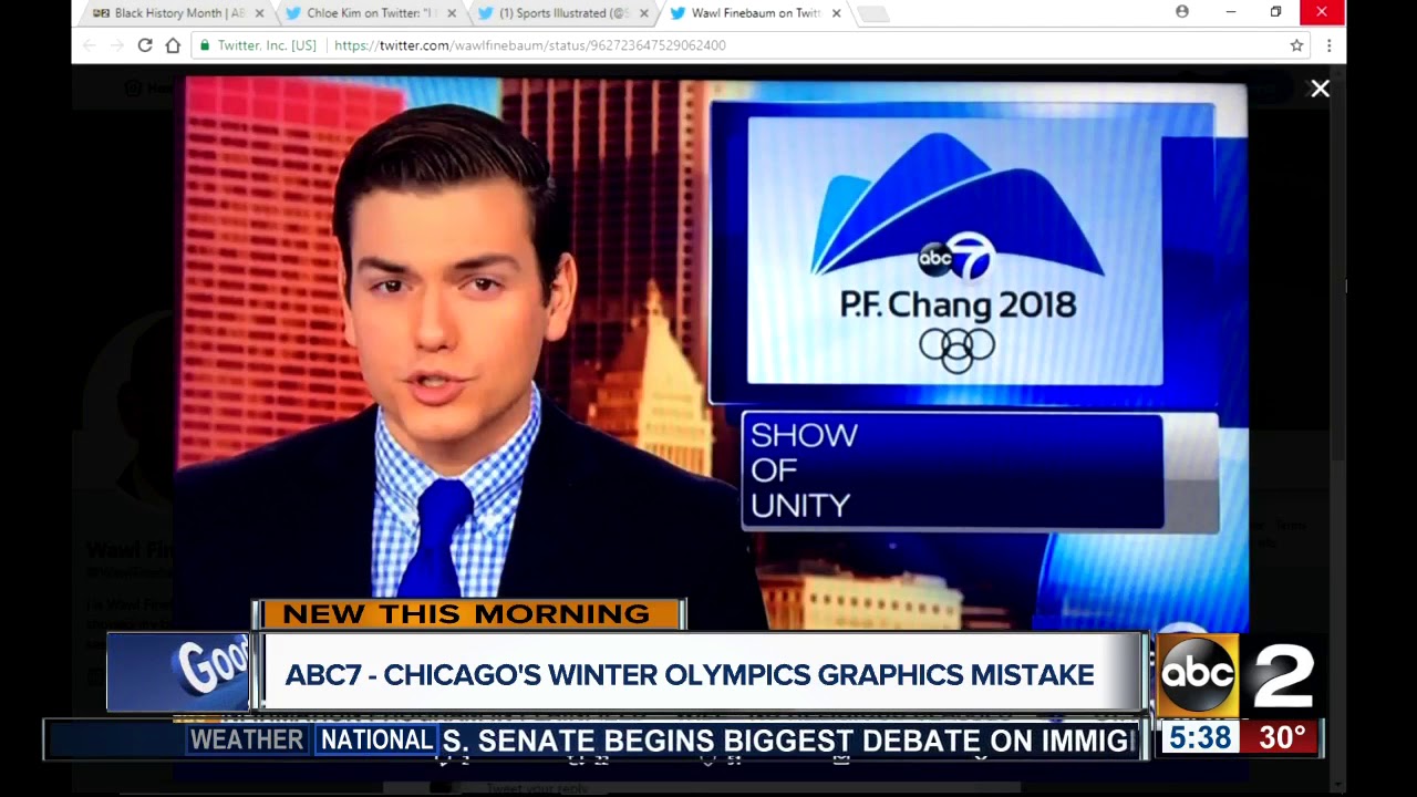 TV station uses "P.F. Chang" in Olympics graphic YouTube