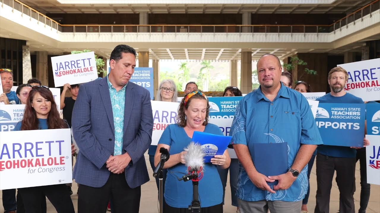 HSTA recommends Jarrett Keohokalole for Congress