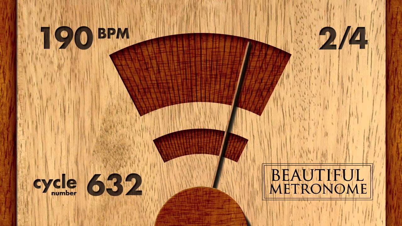 temporary 190 BPM 2/4 Wood Metronome HD