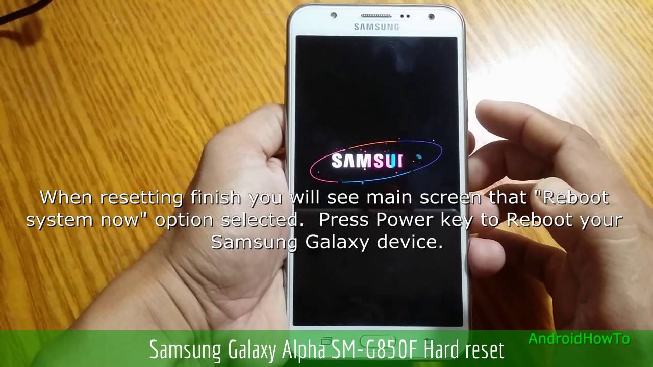 Samsung Galaxy Alpha SM-G850F Hard reset - YouTube