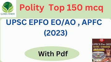 Polity MCQs For EPFO UPPSC BPSC 69th State PCS and other Exams  #polity