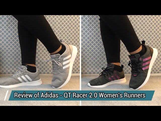 REVIEW OF @ADIDAS – QT RACER 2.0 WOMEN'S RUNNERS ON FEET LOOK -