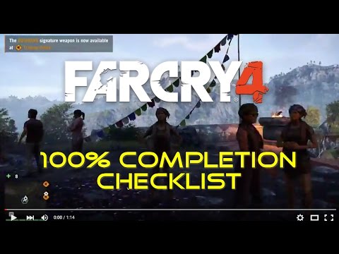 Far Cry 4 - 100% Completion Checklist - YouTube