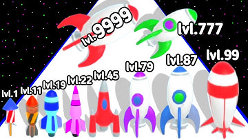Max Level Merge Rockets Level_Up Rocket Gameplay (New Game)2024