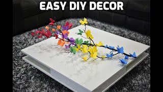 DIY: Easy and beautiful 3D butterfly + branch home decor