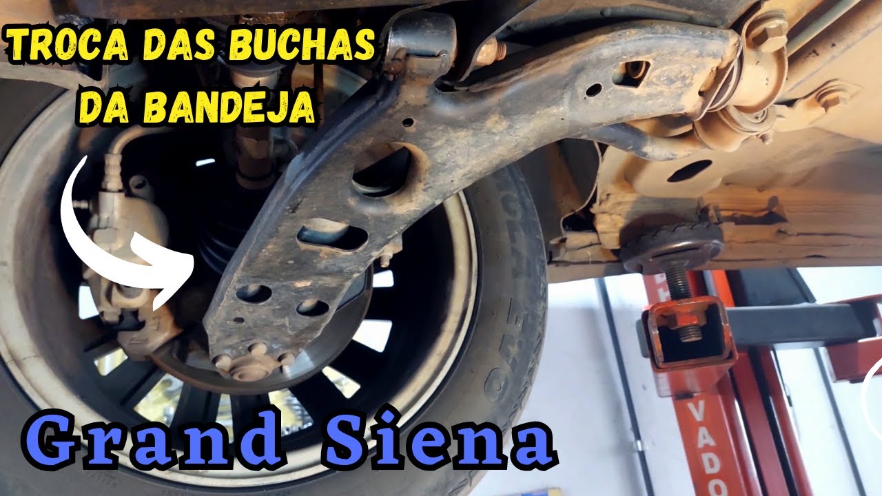 Troca das buchas da bandeja de suspensão do Grand Siena - YouTube