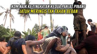 KDM Climbs to the Second Level of the Pinang Tree Climb | Falls, Grimacing, Unable to Support the...