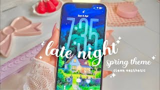 MY new IPHONE CUSTOMIZATION 💌 late spring night theme ♡ clean, cute & calm aesthetic 🌷