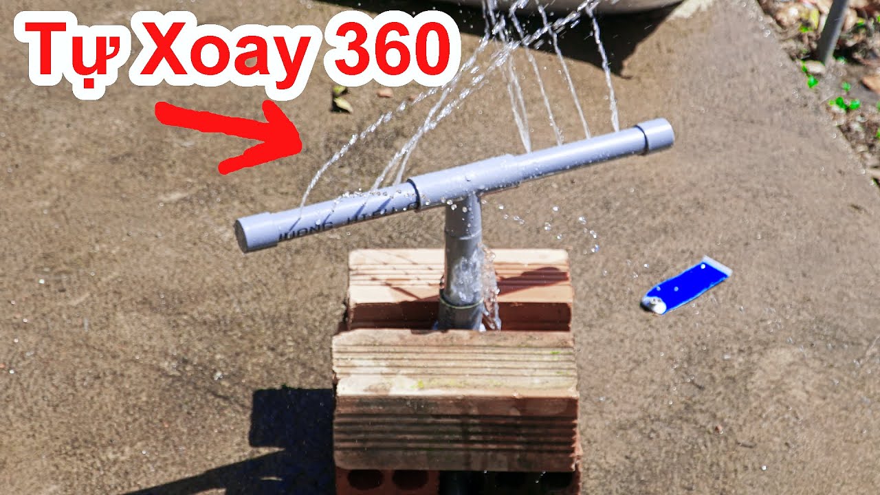 Cách Tạo Bét Phun Tự Xoay 360 Độ Siêu Rẻ Tiền / Chế Bét Tưới Phun Tự Xoay . self-spraying water hose