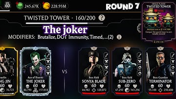 Fatal Twisted Tower Boss Battle 160 & 120,124,140 Fight + Reward MK Mobile | The Joker
