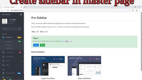 Create sidebar in master page asp.net