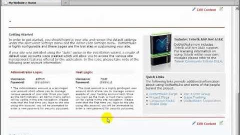 DotNetNuke Tutorial, Non-admin users adding modules to pages - Video #126