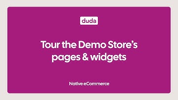 Tour the pages that come with a Duda eCommerce store