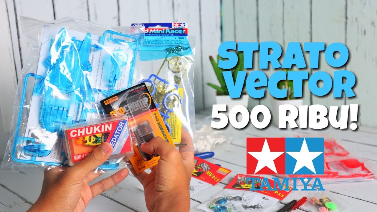 Rakit Tamiya Mini 4 WD Sendiri Modal 500 Ribu UNBOXING | Strato Vector ...