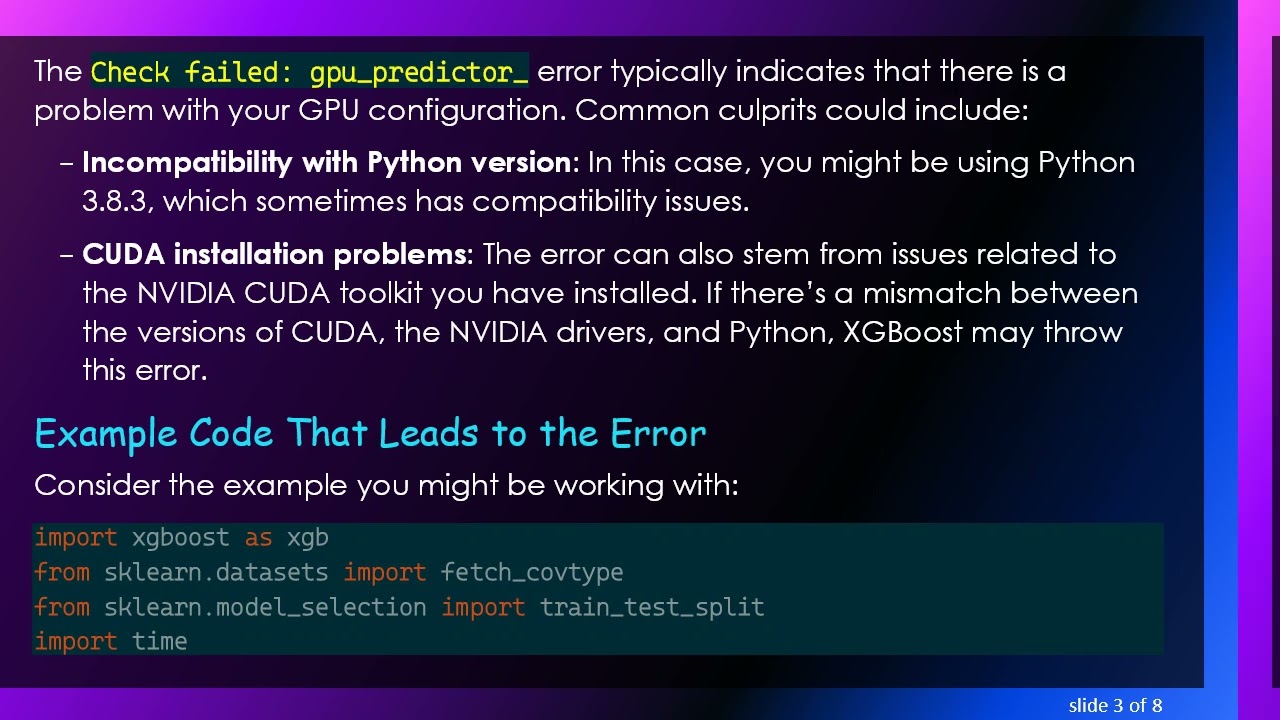 Resolving the GPU Training Error in Python's XGBoost on