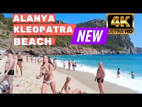 kleopatra beach alanya walking tour 4k  2021 june 4K 60FPS ! antalya turkey holiday I turkey travel