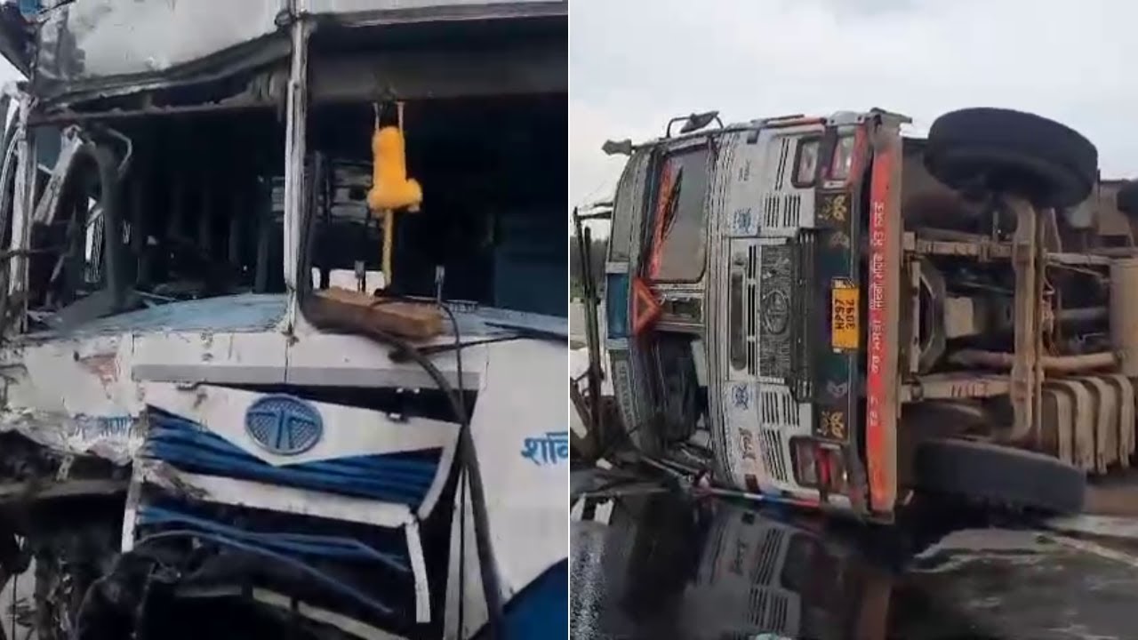 Jammu: Four Injured in Bus-Truck Collision on Ring Road - YouTube