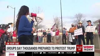 Groups say thousands prepared to protest Trump in Tuscaloosa