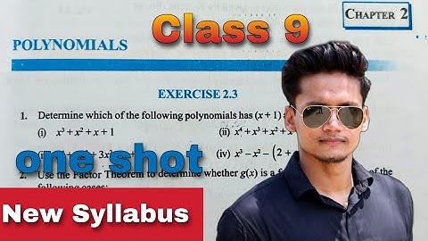 Ex 2.3 Class 9 Polynomials Class 9 NCERT  Ex 2.3 New Syllabus CBSE Rajmith study