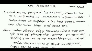 508 Assignment 3 Question 2 Answer l What is First Aid ? Bleeding, Unconsciousness.
