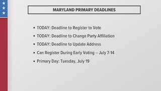 Last day to register to vote, update address and change party affiliation in Maryland