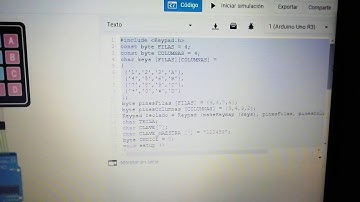 Teclado Keypad 4x4 y simple control de acceso con clave (Tinkercad)