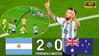 Argentina Vs Australia 2-0 Messi And His 5-Star Performance Destroyed Australia Hd 4K