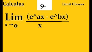 Evaluate lim (x → 0) (e^ax - e^bx) / x