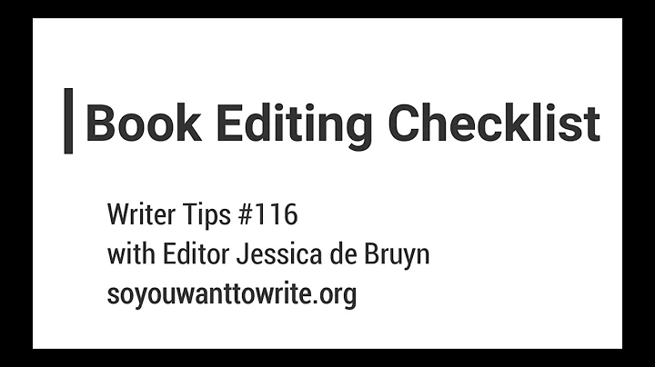 Book Editing Checklist