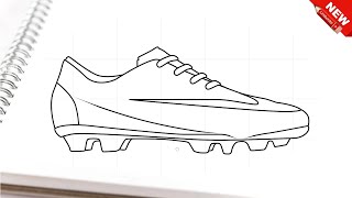 Wowww! cara menggambar Sepatu bola untuk anak-anak
