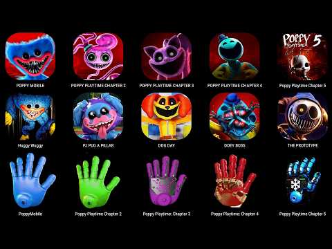 Poppy Playtime Chapter 1, 2, 3, 4, 5, 6, 7 & 8 - ALL BOSSES & ENDINGS With Healthbars!