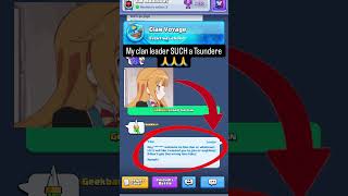 Tsundere ahh clan leader #clashroyale #tsundere #memes #funny #meme #shorts #viral #mrfurry #fypp