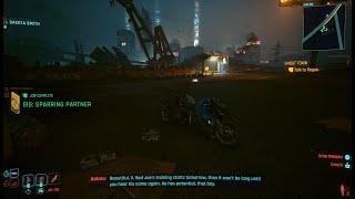 Cyberpunk 2077, Thievery. Sparring Partner: Retrieve Data From Broken Training Bot. In and Out.