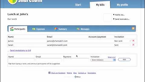 How to easily split bills on shareabill.com