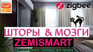 Обзор умного карниза для штор или тканевых перегородок от Zemismart 2021. Умная штора - это удобно!