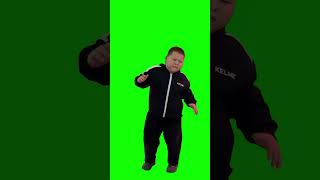 Chubby kid dancing Green Screen Meme